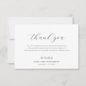 シンプルレタリング葬儀ありがとう サンキューカード (正面)