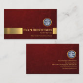 シンプルレッスタイリッシュド·グランジ金ゴールド創業者CEO 名刺 (正面/裏面)