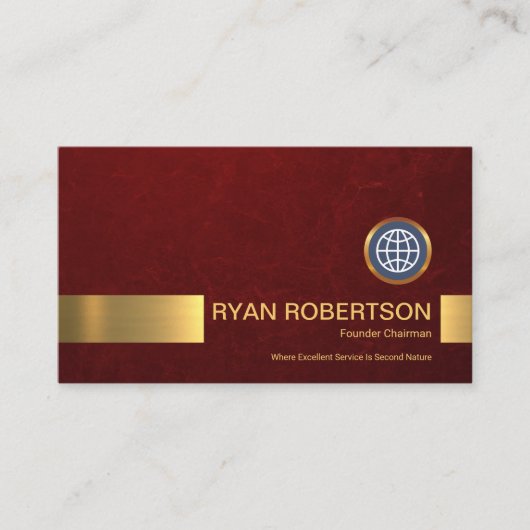 シンプルレッスタイリッシュド·グランジ金ゴールド創業者CEO 名刺 (正面)