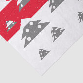 シンプルレッドクリスマスツリーパターン雪の休日 薄葉紙 (詳細)