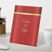 シンプルレッドテーブルトップシンボルや象徴 台座サイン (インサイチュ)