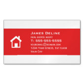 シンプルレッドハウス実在エステート マグネット名刺 (正面)