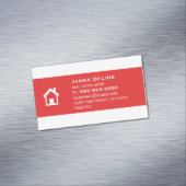 シンプルレッドハウス実在エステート マグネット名刺 (インサイチュ)