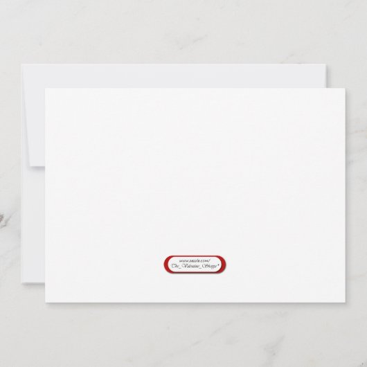 シンプルレッドバレンタインデーお祝い招待状 招待状 (裏面)