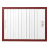 シンプルレッドモノグラムライン ノートパッド (正面)