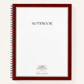 シンプルレッドモノグラム事業 ノートブック (正面)
