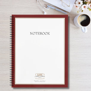 シンプルレッドモノグラム事業 ノートブック