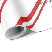 シンプルレッドラインクリスマカスタムス ラッピングペーパー (ロールコーナー)