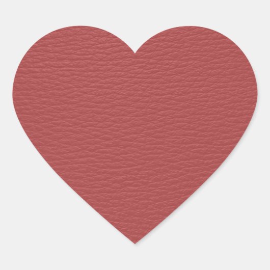 シンプルレッドレザーフェイクルックモノグラム ハートシール (正面)