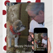 シンプルレッド水玉模様 シーズンカード