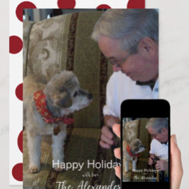 シンプルレッド水玉模様 シーズンカード