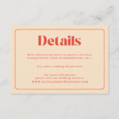 シンプルレトロのモダン詳細結婚エンクロージャカード エンクロージャーカード (正面)