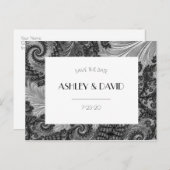 シンプルレトロインスパイア日付ポストカードの保存 インビテーションポストカード (正面/裏面)