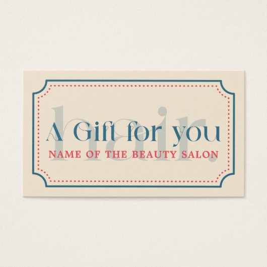 シンプルレトロエレガントブルーギフト美しい (正面)