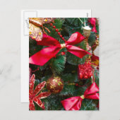 シンプルレトロエレガント新年のメリークリスマス シーズンポストカード (正面/裏面)