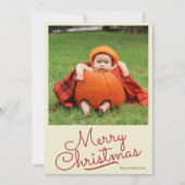 シンプルレトロカスタム写真クリスマス シーズンカード (正面)