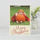 シンプルレトロカスタム写真クリスマス シーズンカード (スタンド正面)