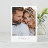 シンプルレトロクラシックフォト結婚ズ サンキューカード (スタンド正面)