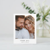 シンプルレトロクラシック写真結婚の感謝 ポストカード (スタンド正面)