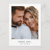 シンプルレトロクラシック写真結婚の感謝 ポストカード (正面)