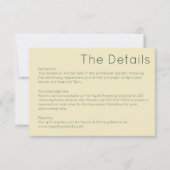 シンプルレトロストロー結婚イエローのエンクロージャカード 出欠カード (正面)