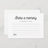 シンプルレトロタイポグラフィ共有aメモリ ノートカード (正面/裏面)