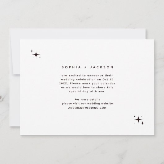 シンプルレトロタイポグラフィ写真の日付を保存 案内状 (裏面)