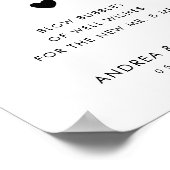 シンプルレトロハートバブル送信オフ結婚サイン ポスター (角)