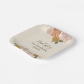 シンプルレトロフローラパーティープレート ペーパープレート (傾斜あり)