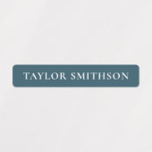 シンプルレトロミニマルカラー名前をカスタムする学校 ラベル (デザイン1)