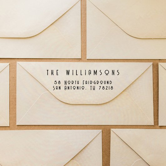 シンプルレトロモダンフォントファミリ差出人住所 セルフインキングスタンプ