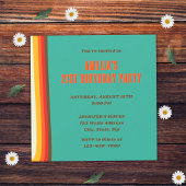 シンプルレトロモダンGroovy 21歳 招待状