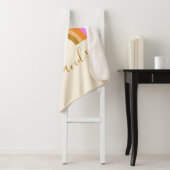 シンプルレトロラインボーパーソナライズされたスクリプト名 シェルパブランケット (インサイチュ)