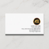 シンプルレトロルーフ建物モチーフ建築 名刺 (裏面)