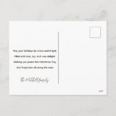 シンプルレトロ1写真明るいメリー可愛いクリスマス シーズンポストカード (裏面)