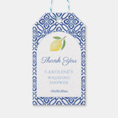 シンプルレモエレガントンブライダルシャワーパーティーフェイヴラベル ギフトタグ (正面)