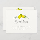 シンプルレモン柑橘類フローラ移動告知 案内ポストカード (正面/裏面)