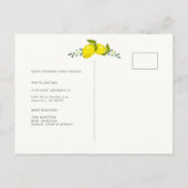 シンプルレモン柑橘類フローラ移動告知 案内ポストカード (裏面)