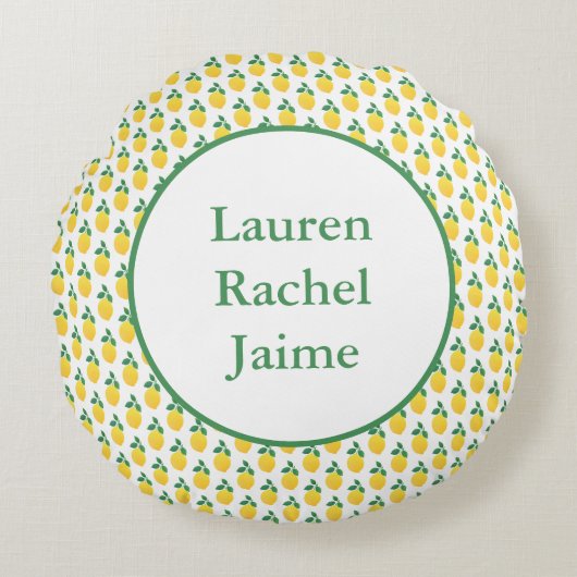 シンプルレモン ラウンドクッション (正面)