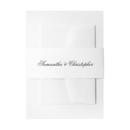 シンプルレースのようエレガントスクリプ結婚ト名 招待状ベリーバンド