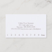 シンプルロイヤリティが私と会ってコーヒーパンチカードを取る ロイヤリティカード (裏面)