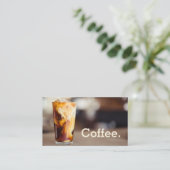 シンプルロイヤリティアイスコーヒーパンチカード ロイヤリティカード (スタンド正面)