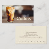 シンプルロイヤリティアイスコーヒーパンチカード ロイヤリティカード (正面/裏面)