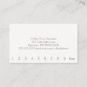 シンプルロイヤリティカップとBeansパンチカード ロイヤリティカード (裏面)