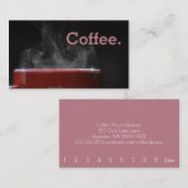 シンプルロイヤリティカップのコーヒーパンチカード ロイヤリティカード (正面/裏面)