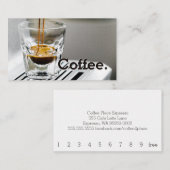 シンプルロイヤリティカップ及び豆類コーヒーパンチカード ロイヤリティカード (正面/裏面)