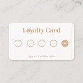 シンプルロイヤリティカードの金ゴールド白 ロイヤリティカード (正面)