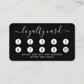 シンプルロイヤリティカード – 白黒 ロイヤリティカード (正面)