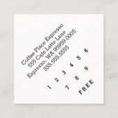 シンプルロイヤリティダークコーヒーパンチカード角度 ロイヤリティカード (裏面)