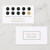 シンプルロイヤリティリワードエレガントブラックと金ゴールド ロイヤリティカード (正面/裏面)